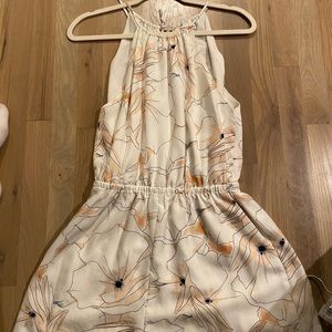 High waisted Floral Romper